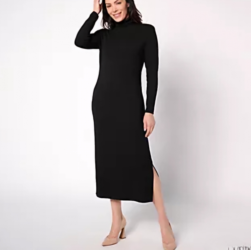 Elegant Black Long Sleeve Dress